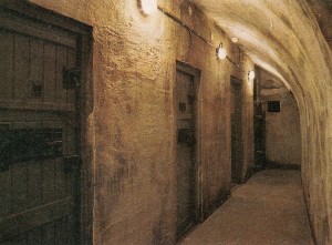 The cells in the dungeon.